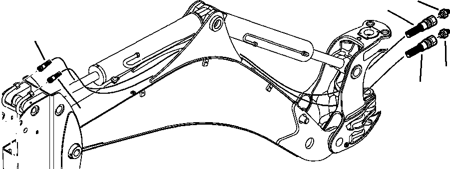 Komatsu parts book diagram for WB156-5 BACKHOE LOADER S/N A63001-UP: H6504-01A0 BACKHOE PIPING TELESCOPIC ARM BUCKET LINE (1/2)