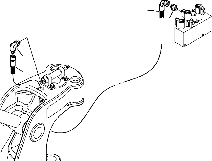 Komatsu parts book diagram for WB156-5 BACKHOE LOADER S/N A63001-UP: H6509-01A0 BACKHOE PIPING BOOM LOCK LINE