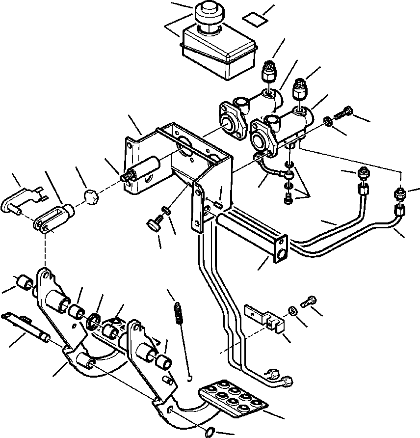 Komatsu parts book diagram for WB156-5 BACKHOE LOADER S/N A63001-UP: K4200-01A0 BRAKE CONTROLS