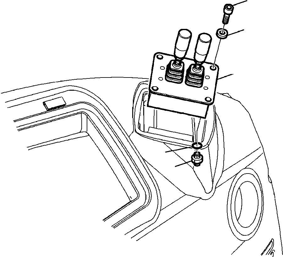 Komatsu parts book diagram for WB156-5 BACKHOE LOADER S/N A63001-UP: K4600-01A0 OUTRIGGER CONTROL MOUNTING
