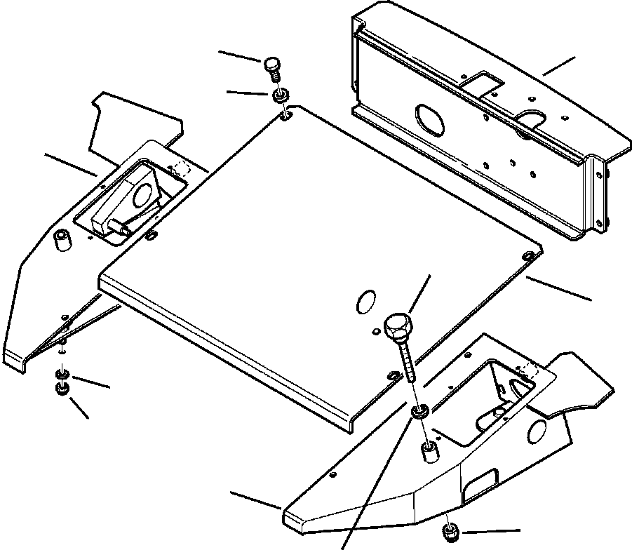 Komatsu parts book diagram for WB156-5 BACKHOE LOADER S/N A63001-UP: K5014-01A0 CAB WITH AIR CONDITIONING REAR FLOOR BOARD