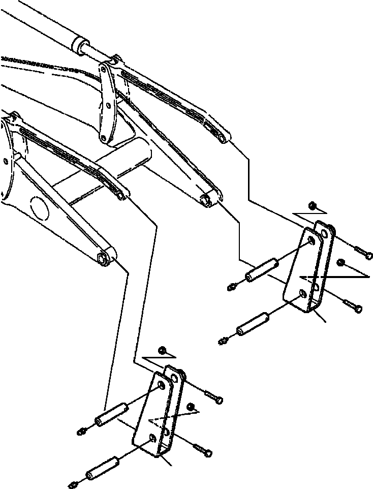 Komatsu parts book diagram for WB156-5 BACKHOE LOADER S/N A63001-UP: T1001-01A0 FRONT BUCKET LESS FOR TRANSPORTATION