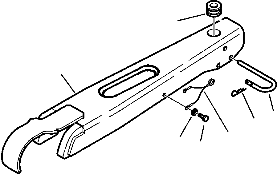 Komatsu parts book diagram for WB156-5 BACKHOE LOADER S/N A63001-UP: T1005-01A0 LOADER BOOM SAFETY BAR