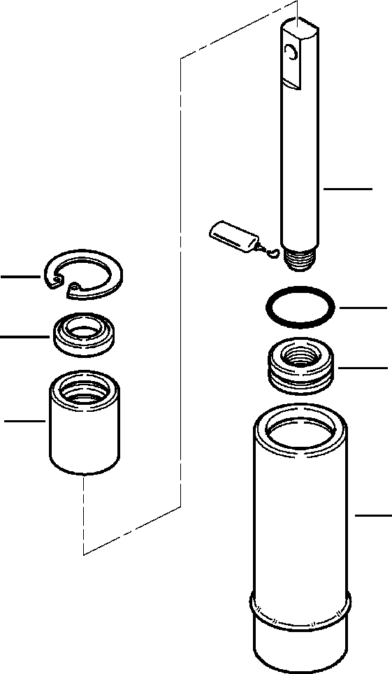 Komatsu parts book diagram for WB156-5 BACKHOE LOADER S/N A63001-UP: T2006-01A0 BOOM LOCK CYLINDER