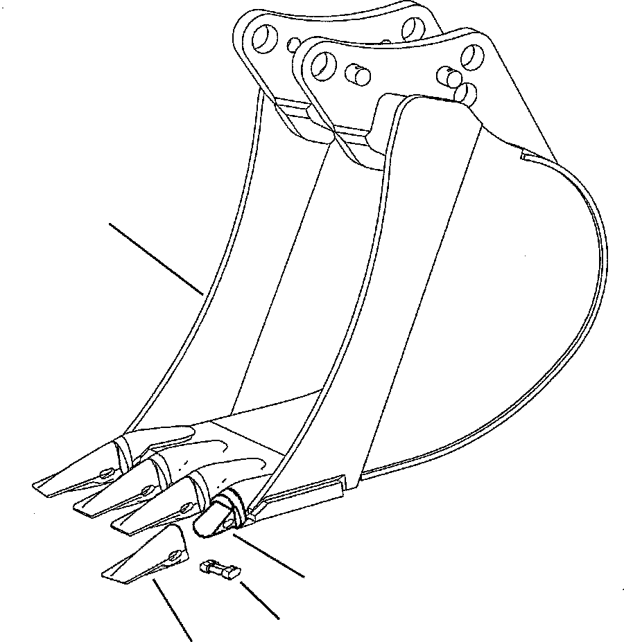 Komatsu parts book diagram for WB156-5 BACKHOE LOADER S/N A63001-UP: T2035-01A2 BACKHOE BUCKET 18 INCH