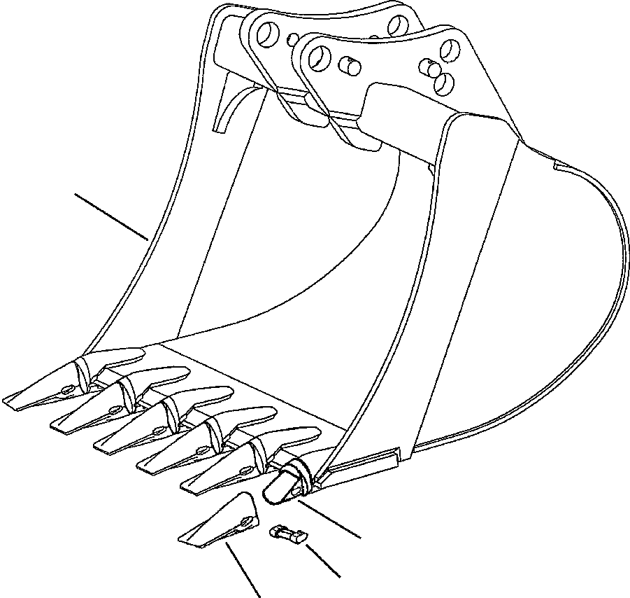 Komatsu parts book diagram for WB156-5 BACKHOE LOADER S/N A63001-UP: T2035-01A4 BACKHOE BUCKET 36 INCH