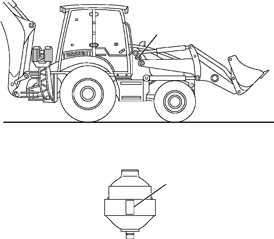 Komatsu parts book diagram for WB156-5 BACKHOE LOADER S/N A63001-UP: U9002-01A0 DECALS RIDE CONTROL