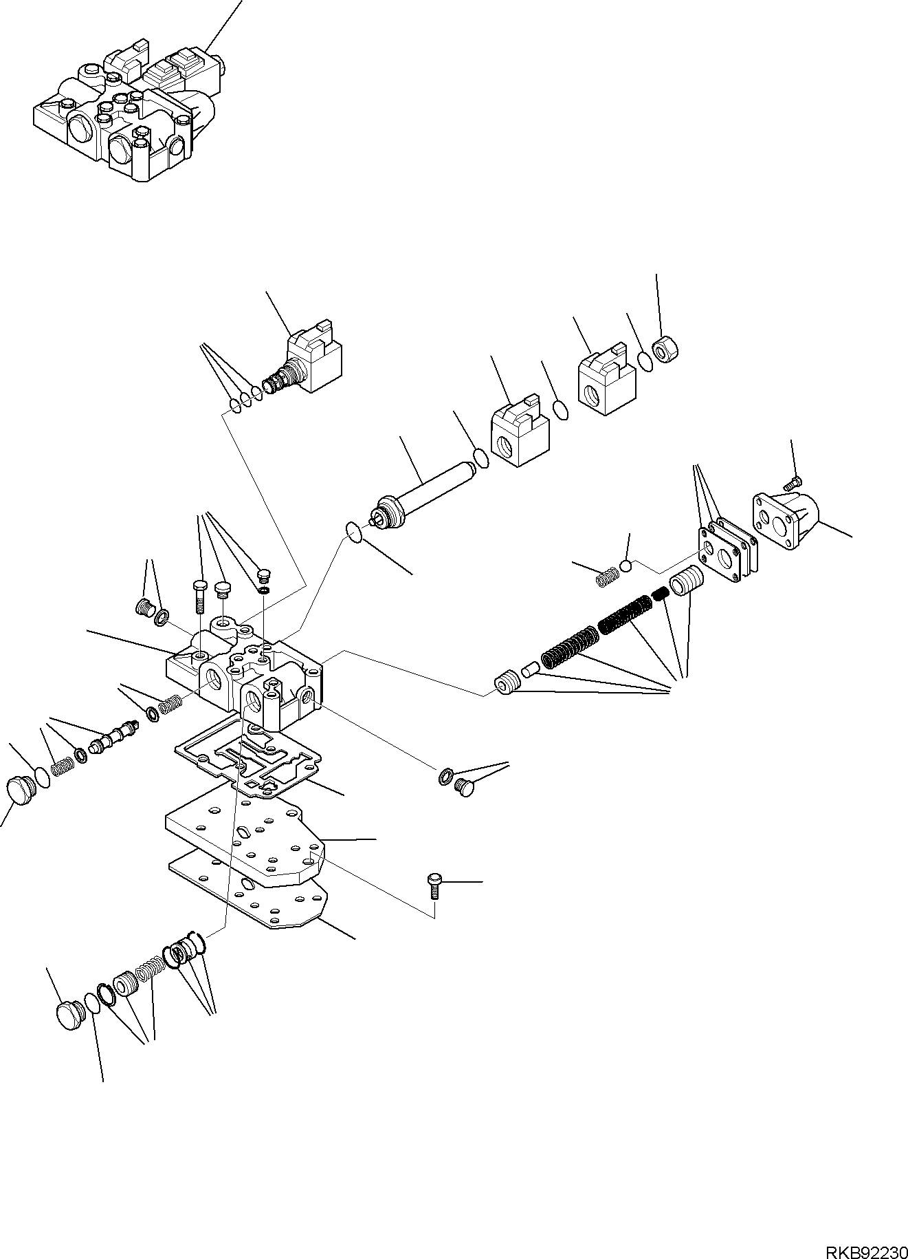 Komatsu parts book diagram for WB93S-5E0 S/N F20466- UP: TRANSMISSION (9/11)
