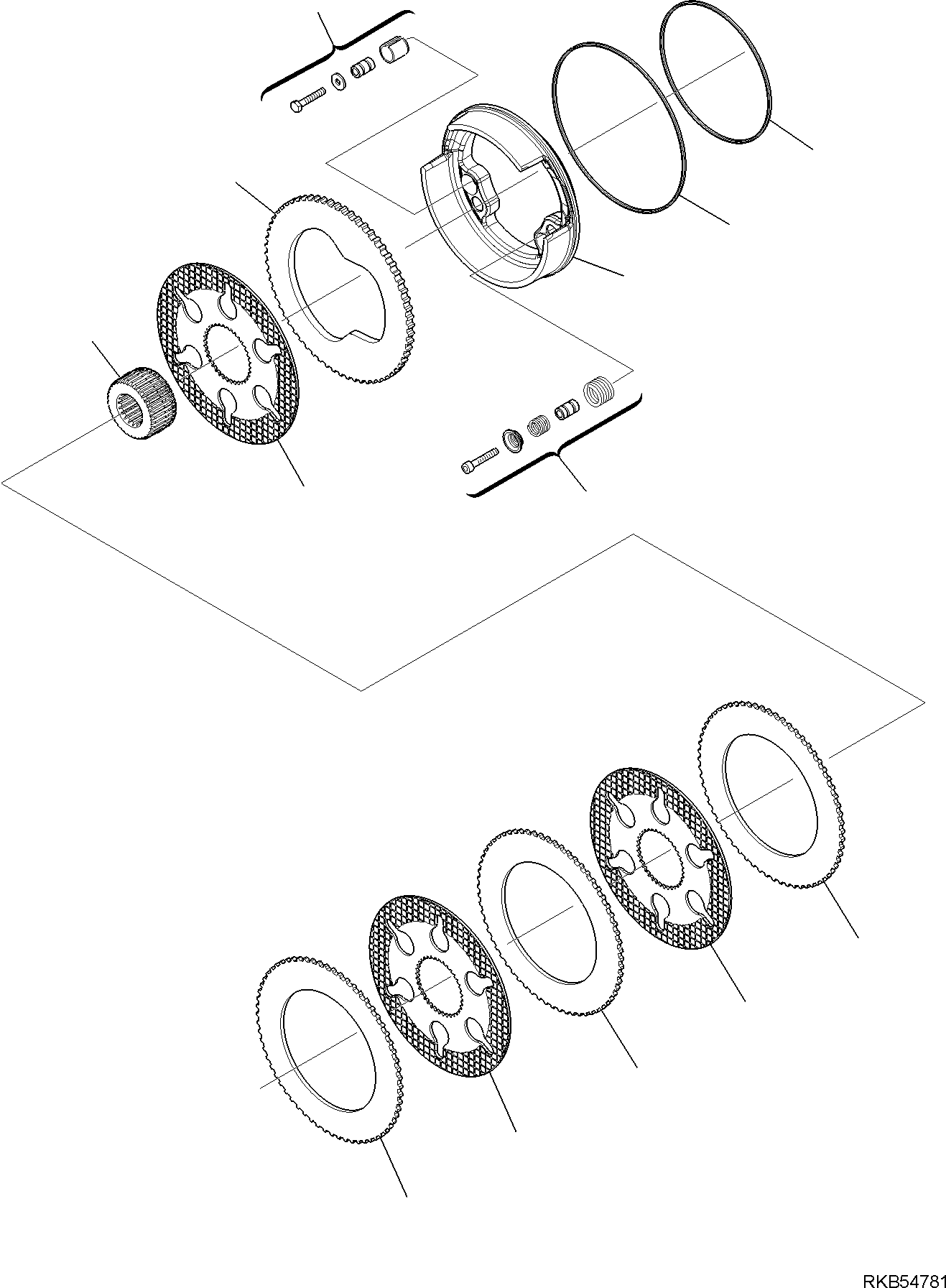 Komatsu parts book diagram for WB93S-5E0 S/N F20466- UP: REAR AXLE (6/10)