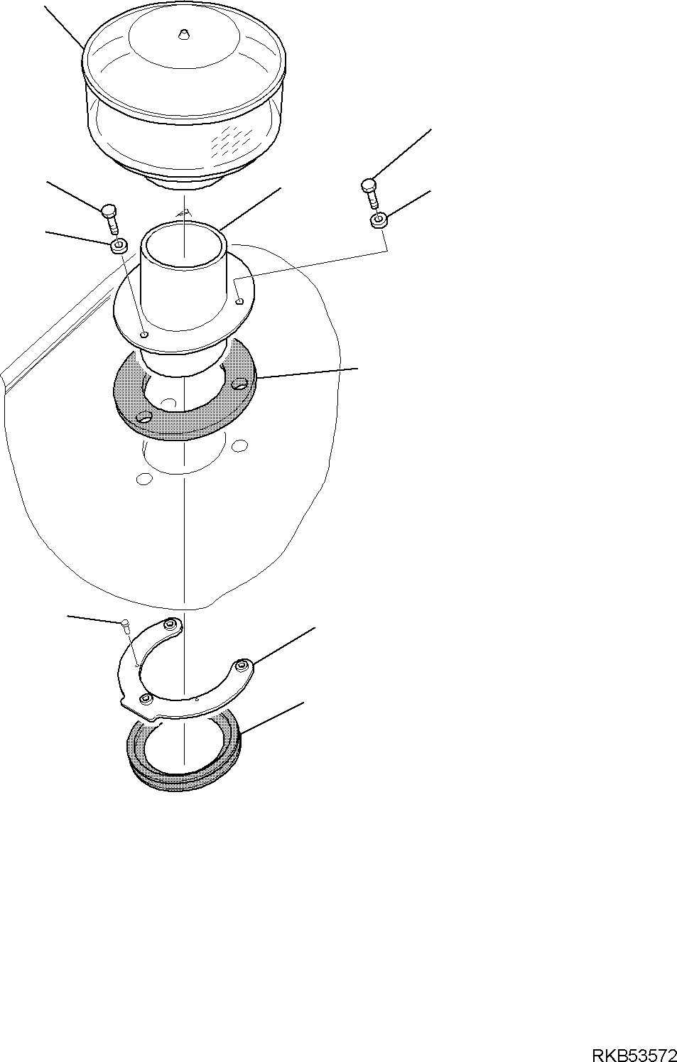 Backhoeloaders Komatsu / WB97R-5E0 S/N F80211 - UP(WB97R5E1) / AIR CLEANER PREFILTER(B-1120 : 1120)