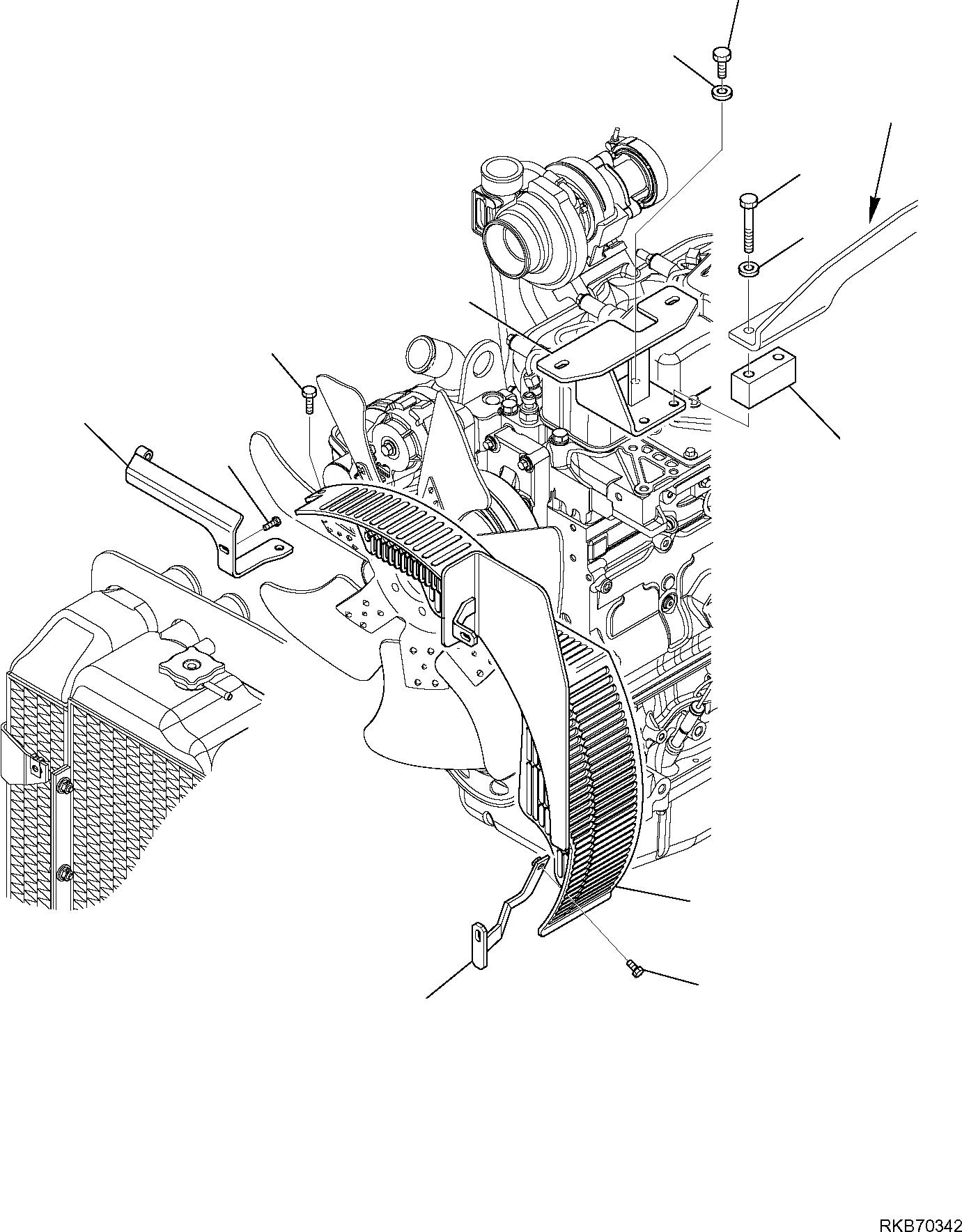 Backhoeloaders Komatsu / WB97R-5E0 S/N F80211 - UP(WB97R5E1) / FAN GUARD (WITH HEATING)(B-1220 : 1220)