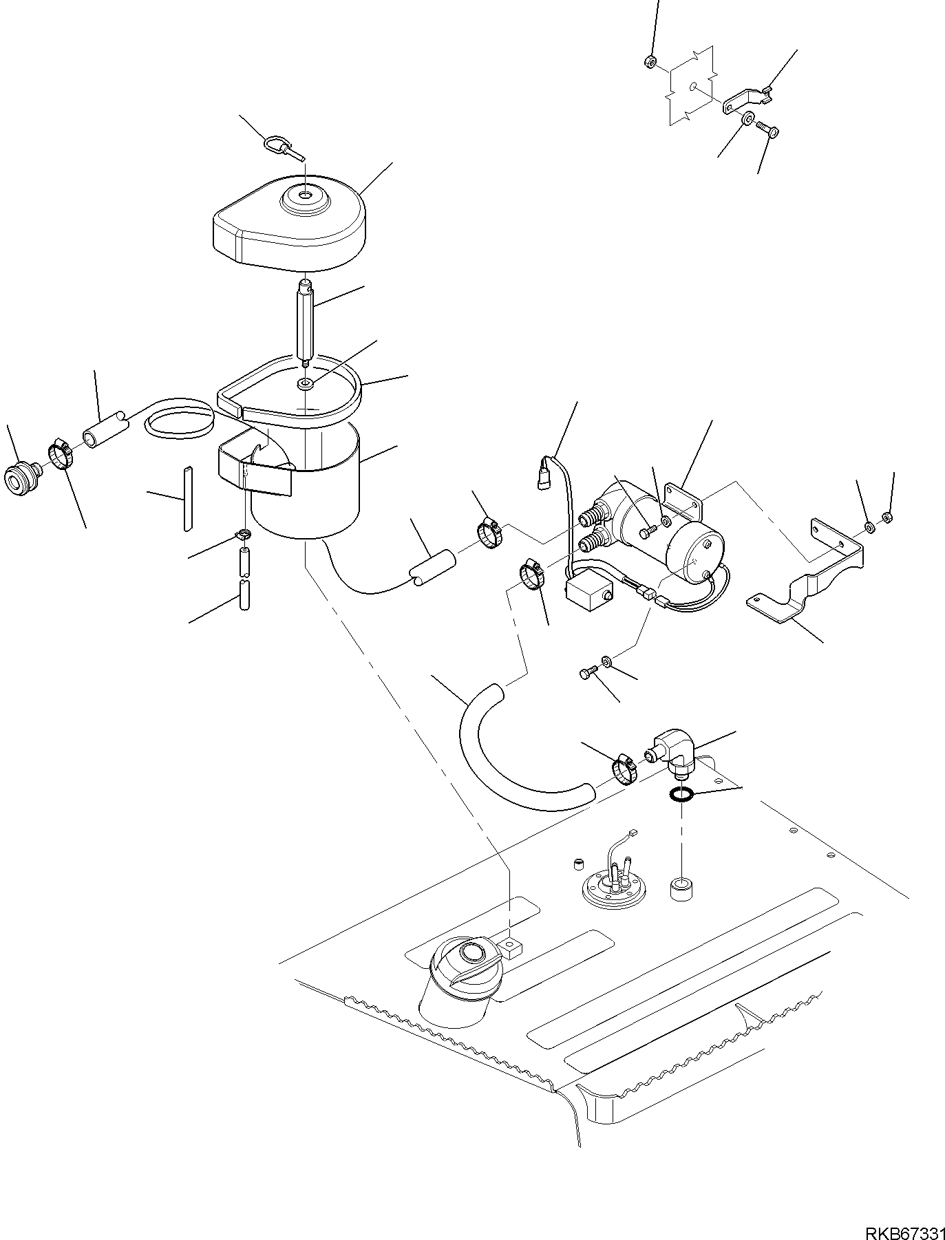 Backhoeloaders Komatsu / WB97R-5E0 S/N F80211 - UP(WB97R5E1) / SELF FUEL SUPPLY PUMP(B-1321 : 1321)