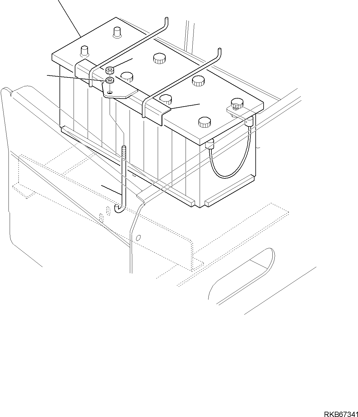 Backhoeloaders Komatsu / WB97R-5E0 S/N F80211 - UP(WB97R5E1) / BATTERY (160 AH)(B-1400 : 1400)