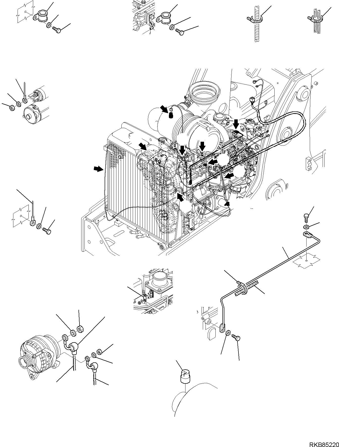 Backhoeloaders Komatsu / WB97R-5E0 S/N F80211 - UP(WB97R5E1) / ELECTRICAL SYSTEM (ENGINE LINE) (1/2)(B-1420 : 1420)