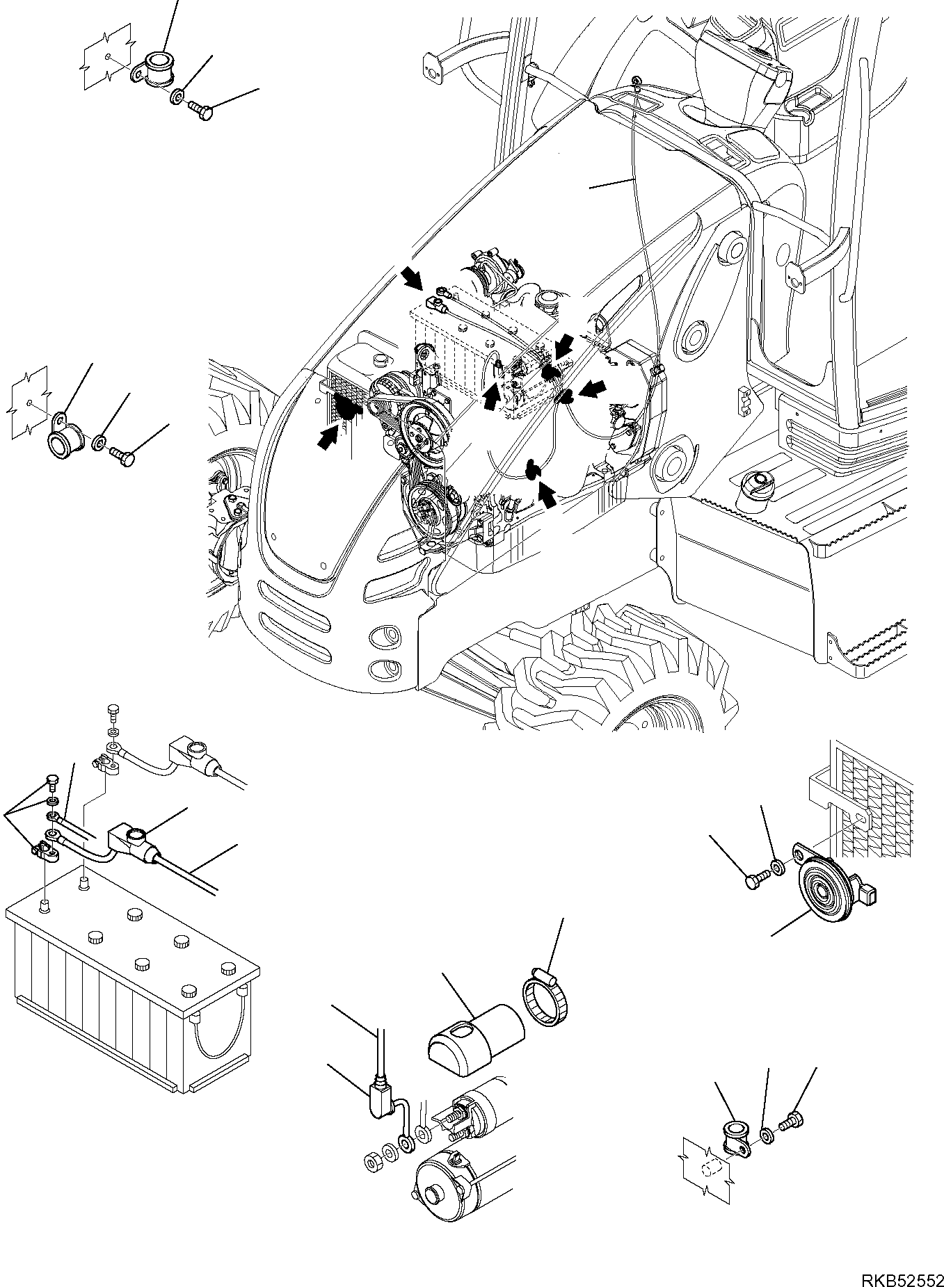 Backhoeloaders Komatsu / WB97R-5E0 S/N F80211 - UP(WB97R5E1) / ELECTRICAL SYSTEM (ENGINE LINE) (2/2)(B-1430 : 1430)