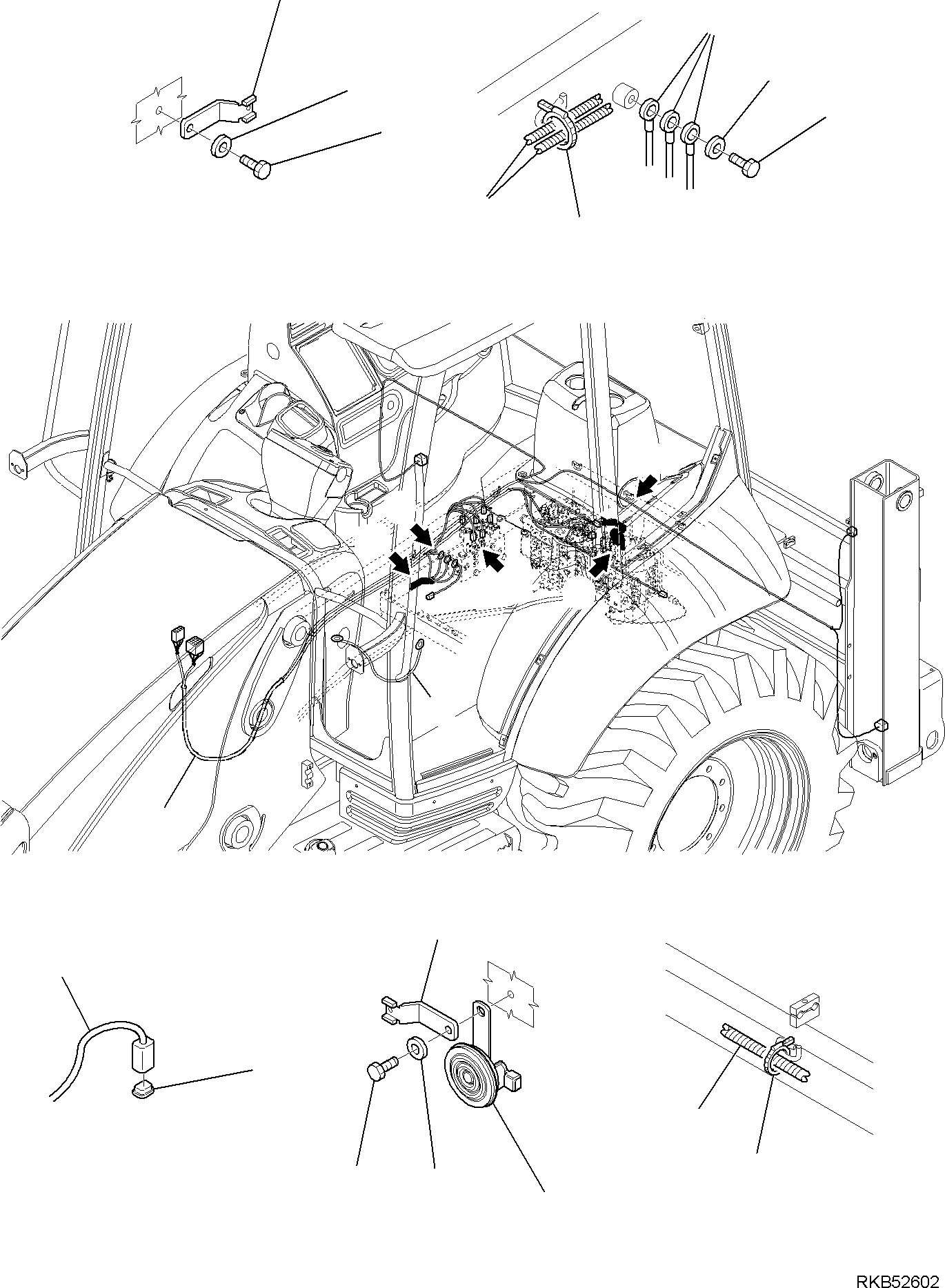 Backhoeloaders Komatsu / WB97R-5E0 S/N F80211 - UP(WB97R5E1) / ELECTRICAL SYSTEM (FRAME LINE) (1/2)(B-1440 : 1440)