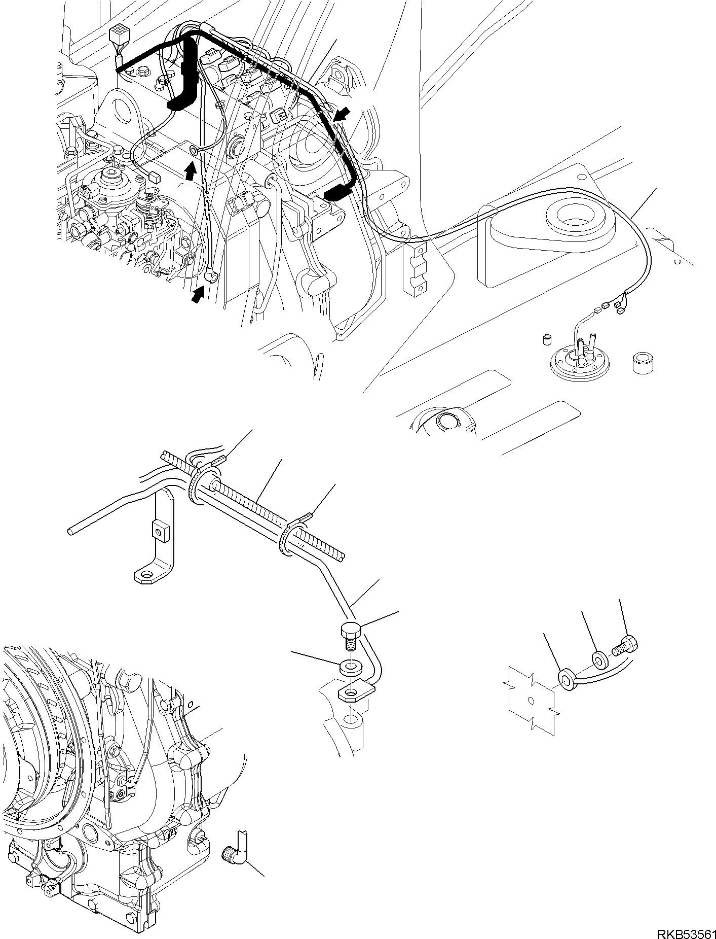Backhoeloaders Komatsu / WB97R-5E0 S/N F80211 - UP(WB97R5E1) / ELECTRICAL SYSTEM (TRANSMISSION LINE)(B-1500 : 1500)