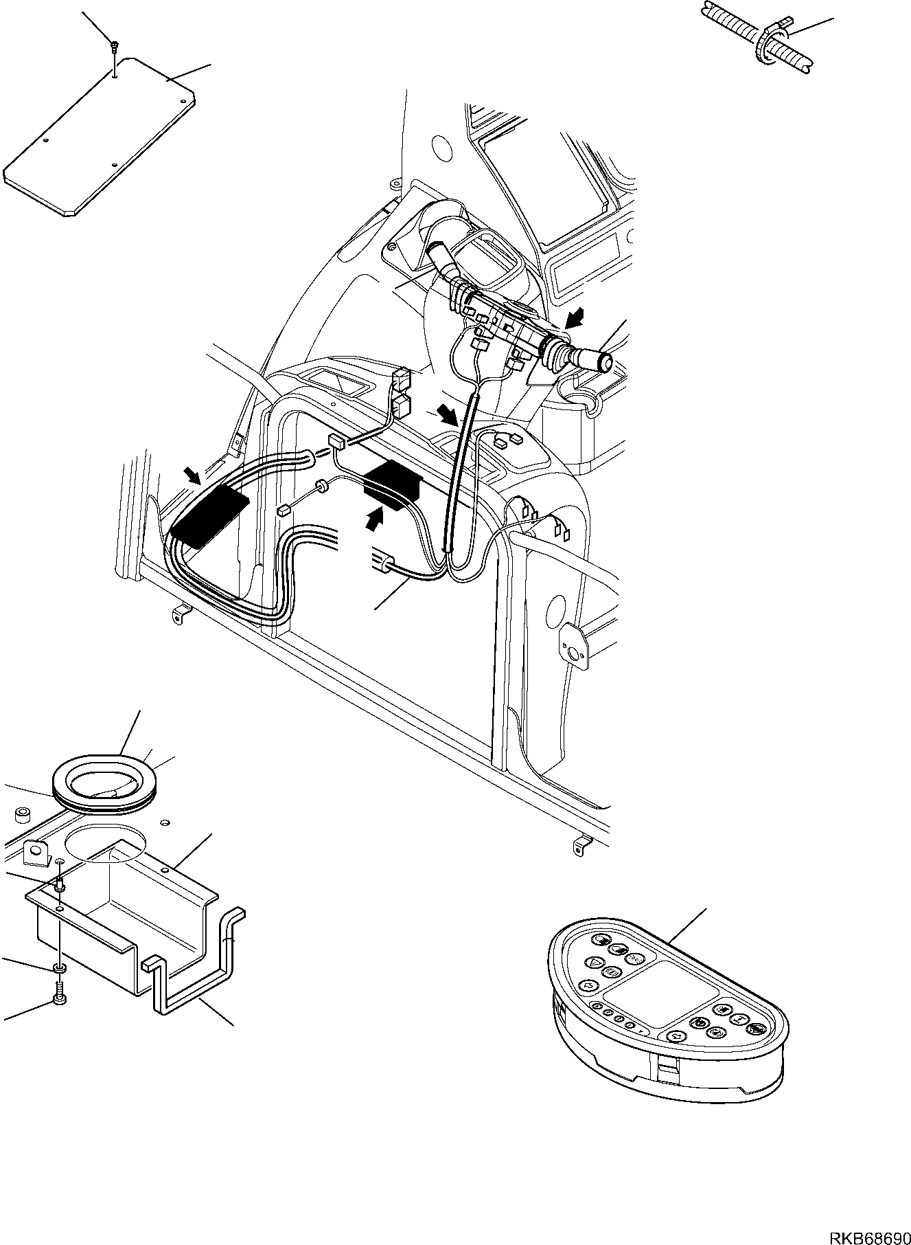 Backhoeloaders Komatsu / WB97R-5E0 S/N F80211 - UP(WB97R5E1) / ELECTRICAL SYSTEM (CAB) (2/5)(B-1565 : 1565)