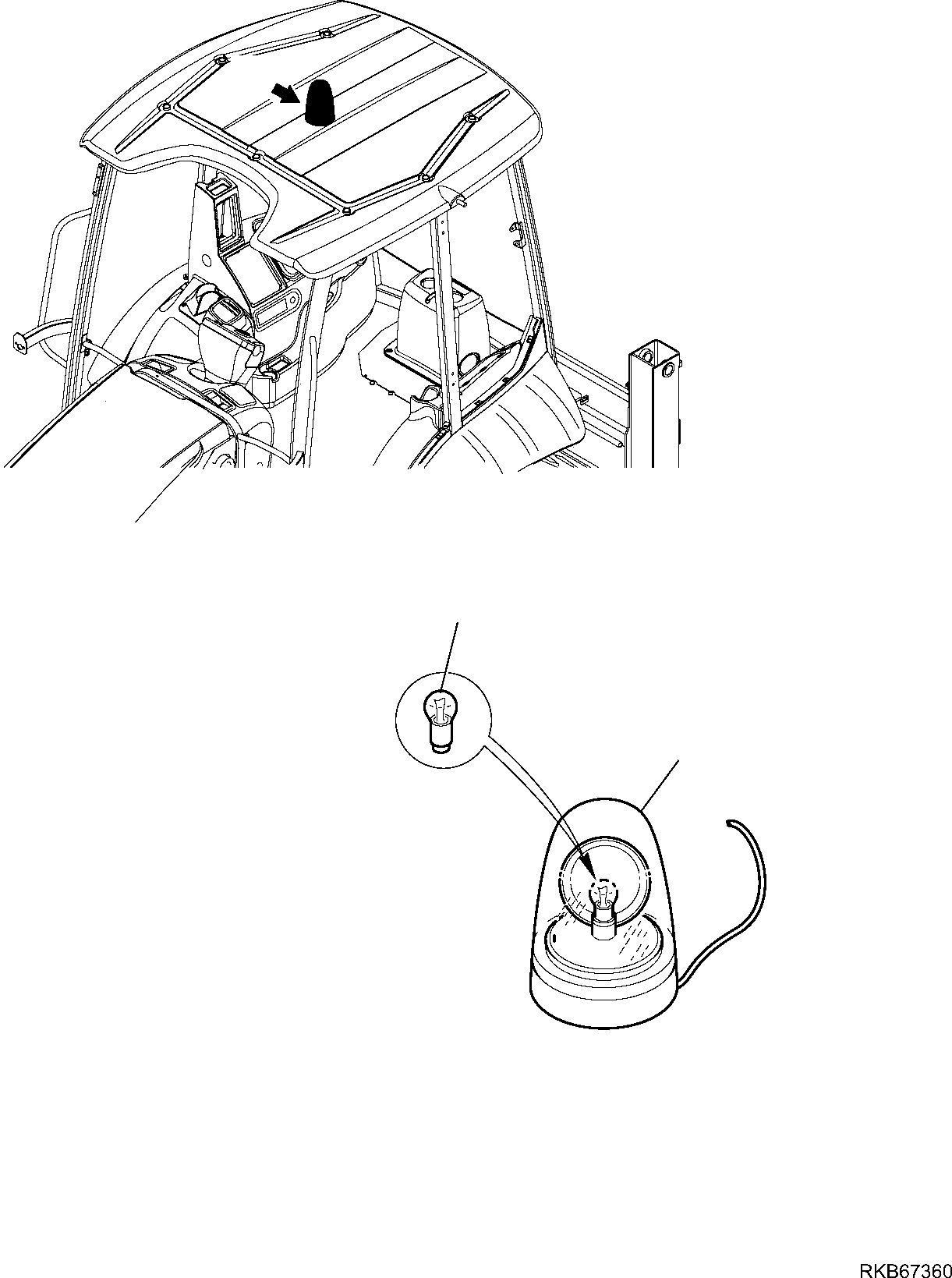 Backhoeloaders Komatsu / WB97R-5E0 S/N F80211 - UP(WB97R5E1) / REVOLVING LIGHT(B-1600 : 1600)
