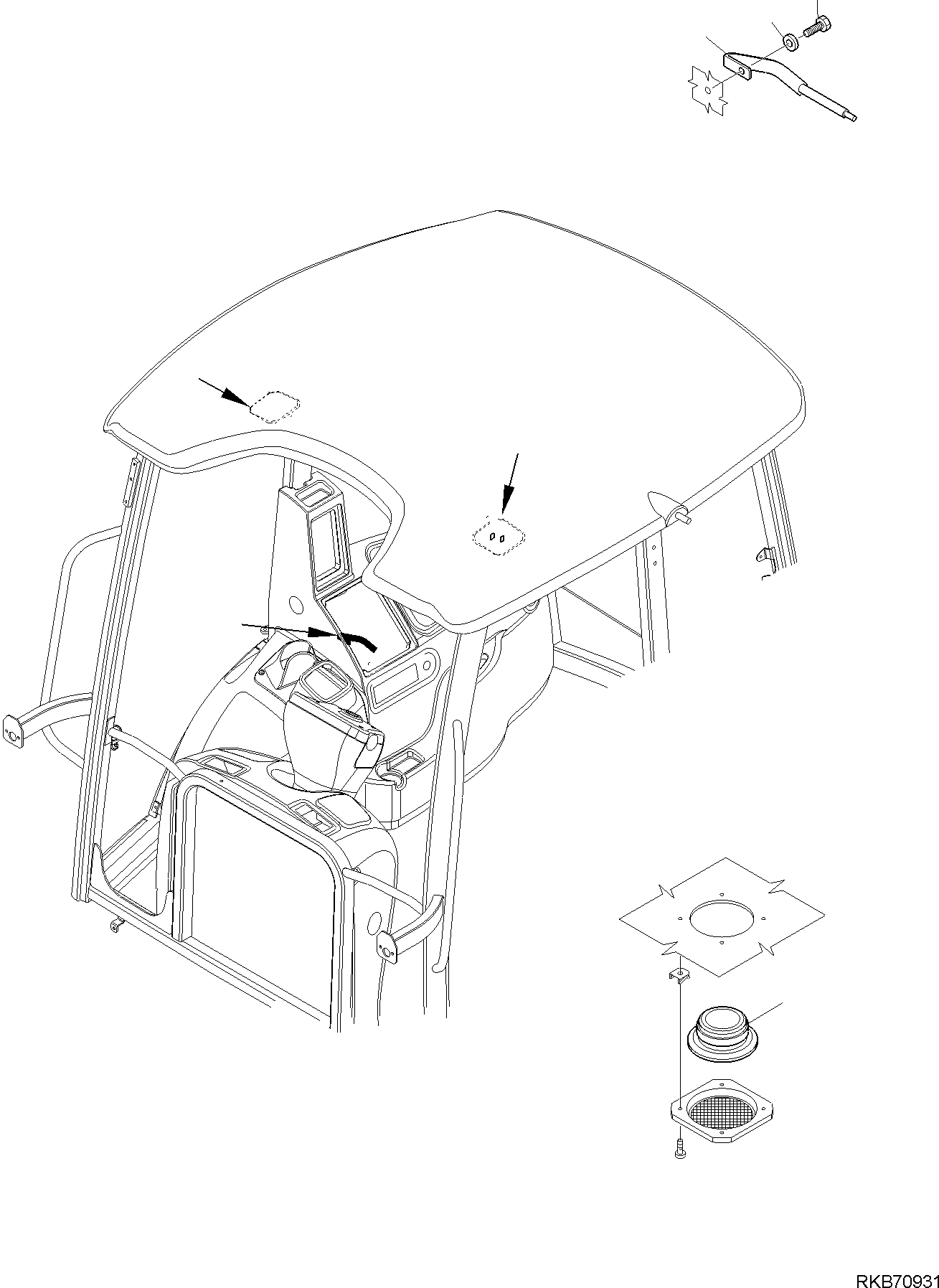Backhoeloaders Komatsu / WB97R-5E0 S/N F80211 - UP(WB97R5E1) / ELECTRICAL SYSTEM (RADIO)(B-1620 : 1620)