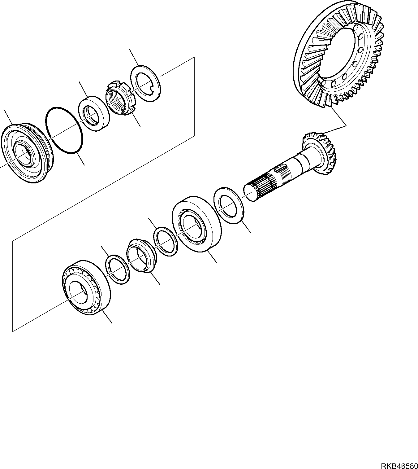 Backhoeloaders Komatsu / WB97R-5E0 S/N F80211 - UP(WB97R5E1) / FRONT AXLE (3/7)(C-3410 : 3410)