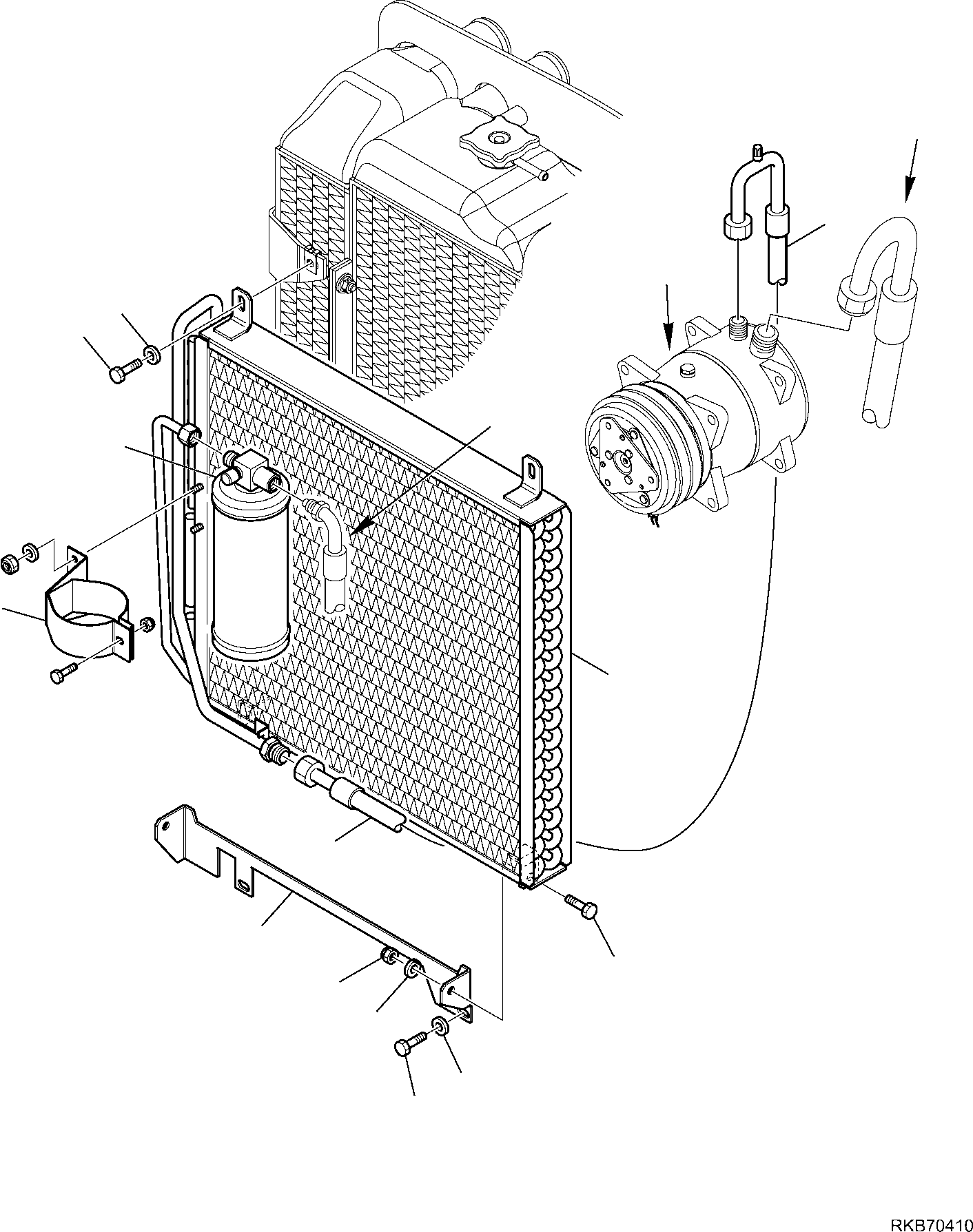Backhoeloaders Komatsu / WB97R-5E0 S/N F80211 - UP(WB97R5E1) / AIR CONDITIONING SYSTEM (2/5)(E-5840 : 5840)