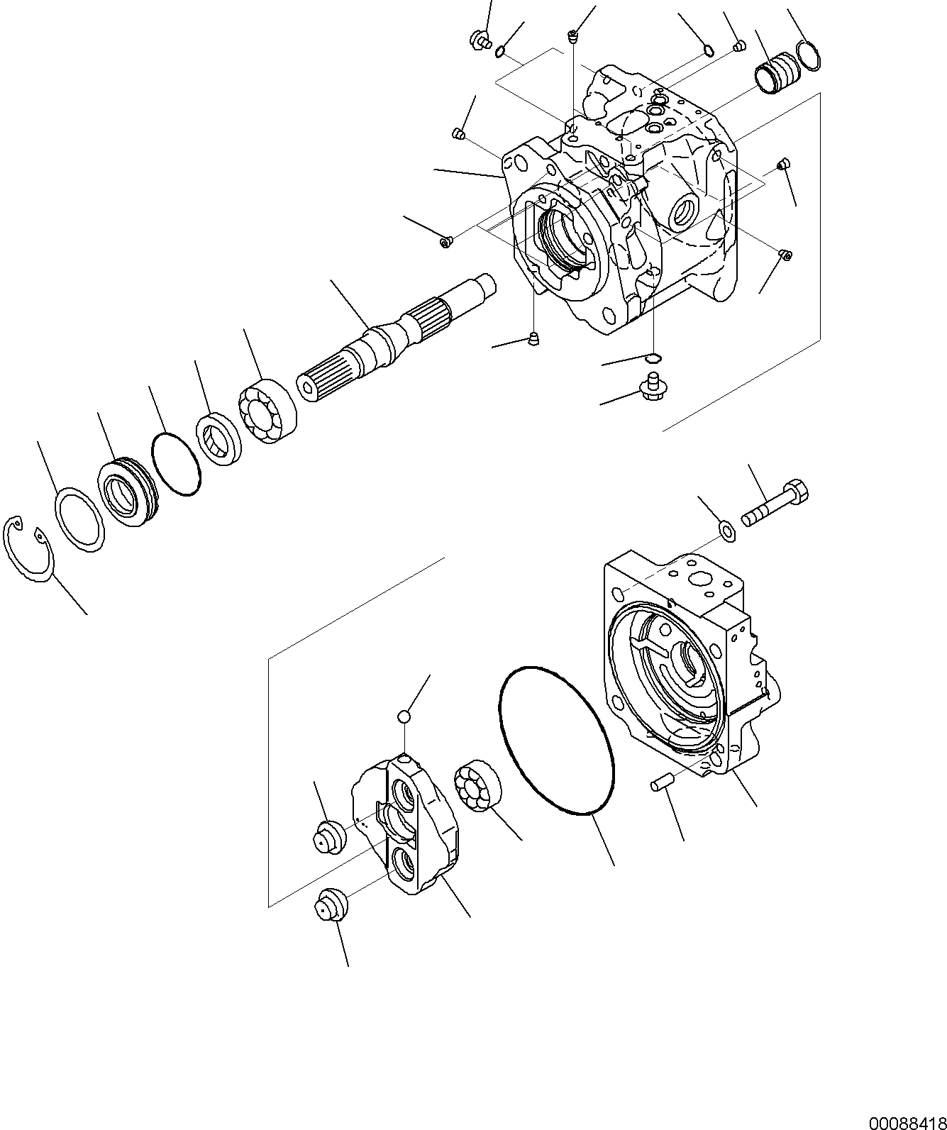 Backhoeloaders Komatsu / WB97R-5E0 S/N F80211 - UP(WB97R5E1) / HYDRAULIC PUMP (1/5)(F-6125 : 6125)