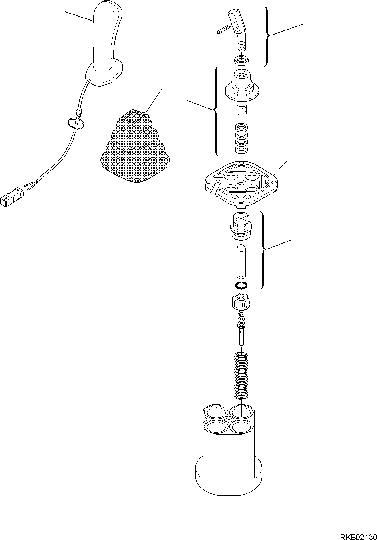 Backhoeloaders Komatsu / WB97R-5E0 S/N F80211 - UP(WB97R5E1) / BACKHOE PPC VALVE, R.H.(F-6311 : 6311)