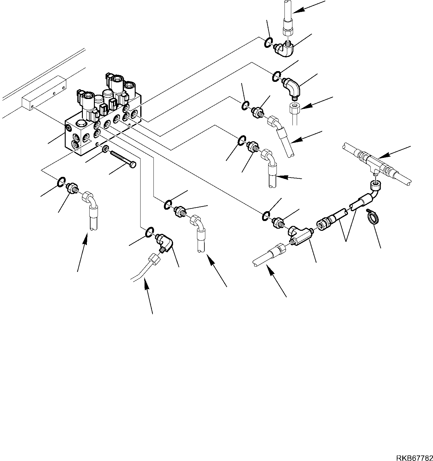 Backhoeloaders Komatsu / WB97R-5E0 S/N F80211 - UP(WB97R5E1) / SERVOCONTROL FEED UNIT (WITH BUCKET 4 IN 1 AND TELESCOPIC ARM) (CONNECTING PARTS)(F-6362 : 6362)