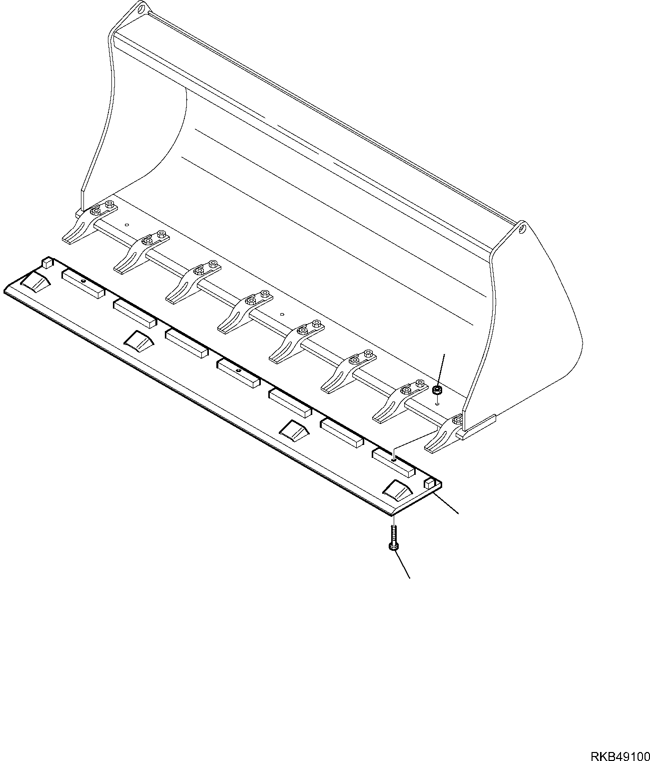 Backhoeloaders Komatsu / WB97R-5E0 S/N F80211 - UP(WB97R5E1) / BLADE UNDER TEETH(G-7100 : 7100)
