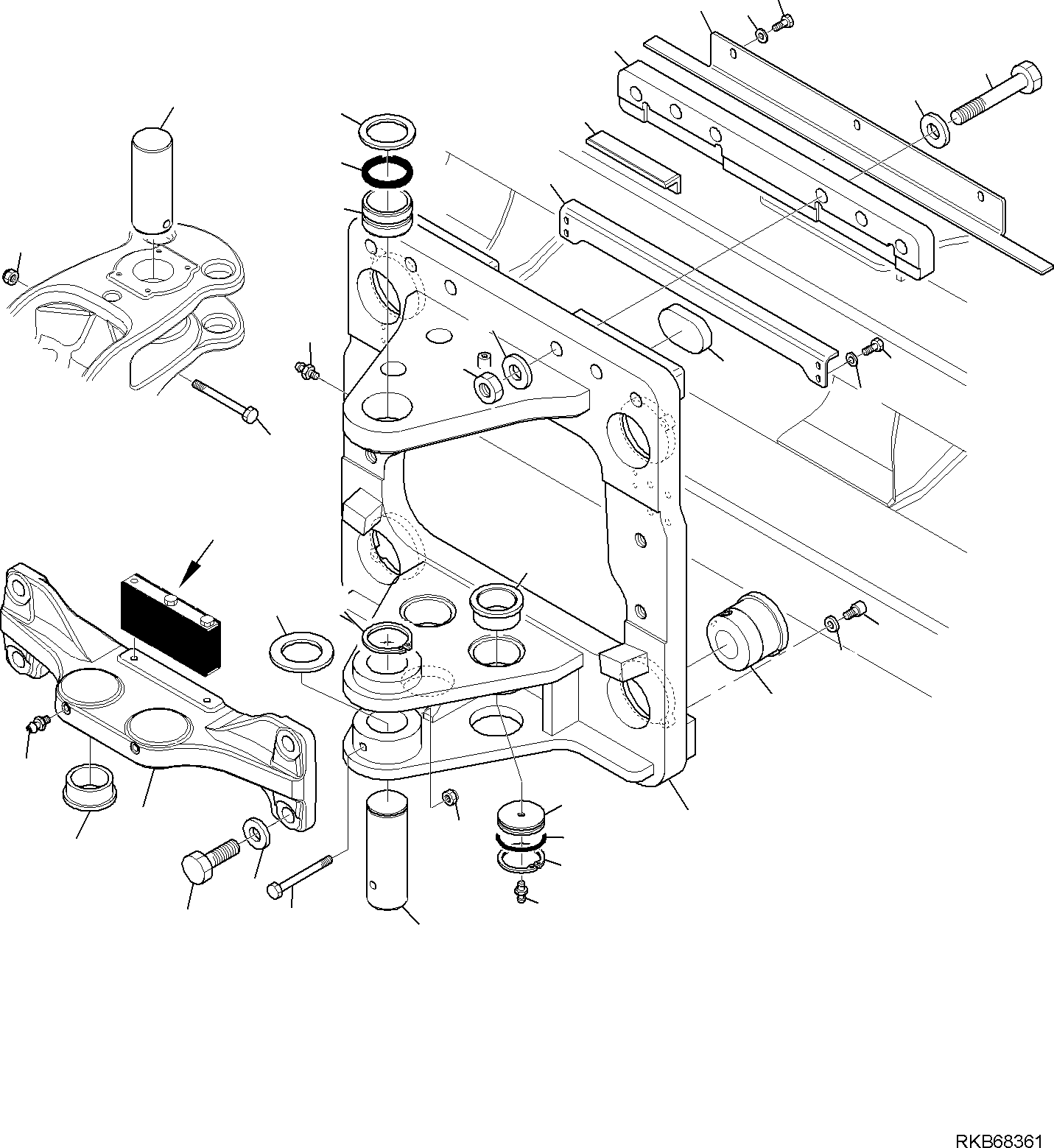 Backhoeloaders Komatsu / WB97R-5E0 S/N F80211 - UP(WB97R5E1) / HYDRAULIC SLIDING PLATE (1/2)(G-7306 : 7306)