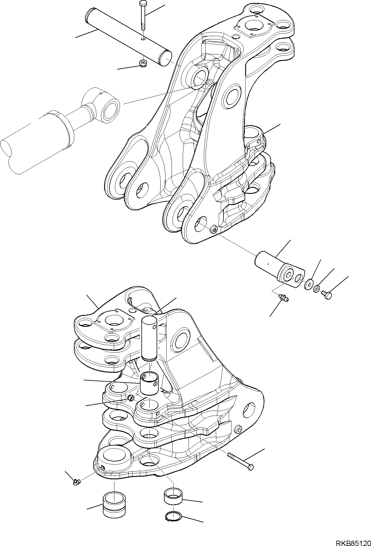 Backhoeloaders Komatsu / WB97R-5E0 S/N F80211 - UP(WB97R5E1) / SWING BRACKET(G-7315 : 7315)