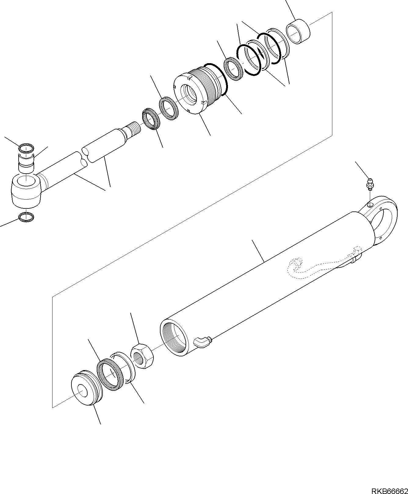 Backhoeloaders Komatsu / WB97R-5E0 S/N F80211 - UP(WB97R5E1) / ARM CYLINDER (WITH SIDE DIGGING BOOM) (2/2)(G-7417 : 7417)