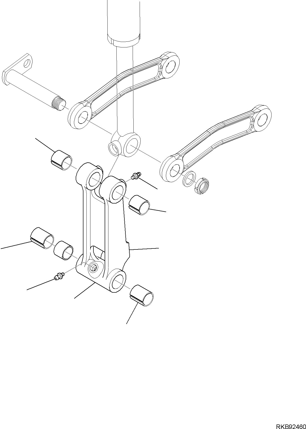 Backhoeloaders Komatsu / WB97R-5E0 S/N F80211 - UP(WB97R5E1) / BUCKET LINK (WITH TELESCOPIC ARM) (2/2)(G-7427 : 7427)
