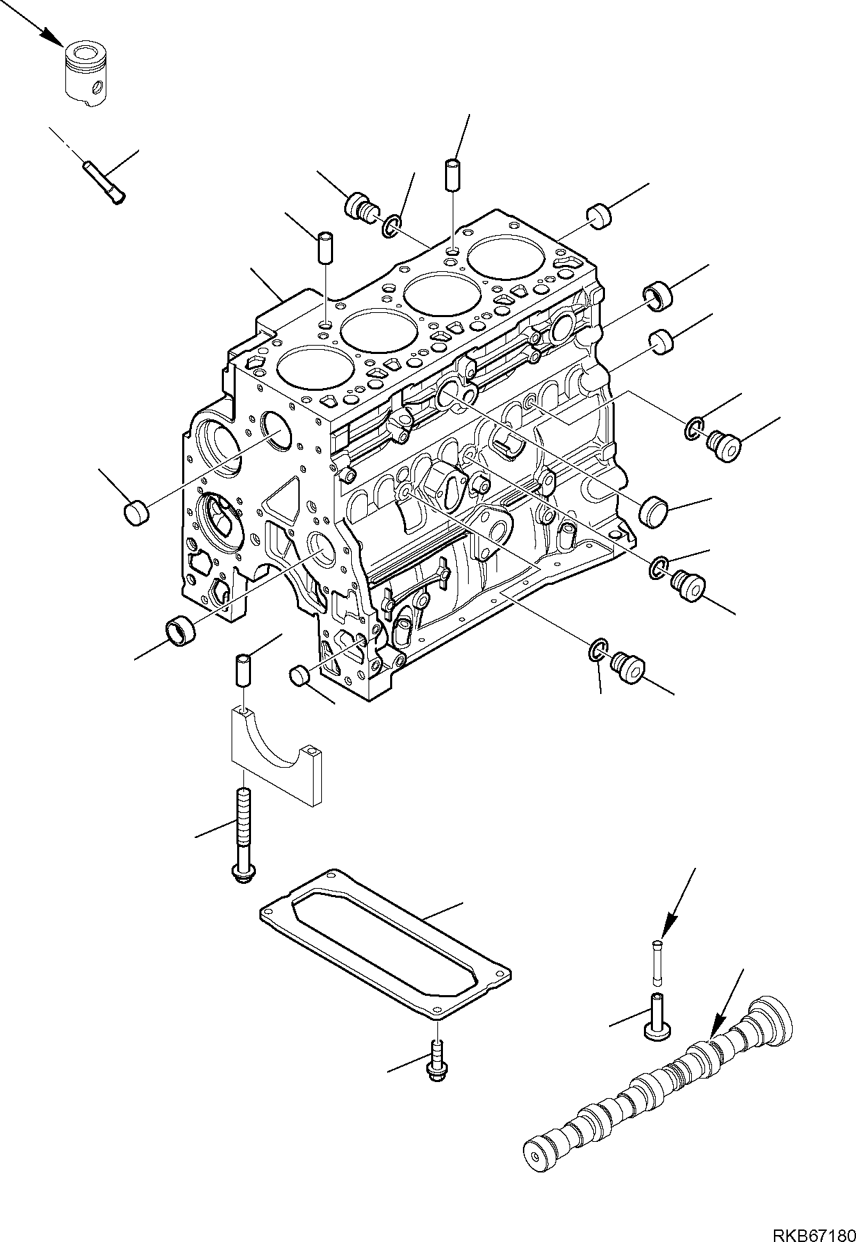 Backhoeloaders Komatsu / WB97R-5E0 S/N F90001 - UP(WB97R5EX) / CYLINDER BLOCK(A-0201 : 0201)
