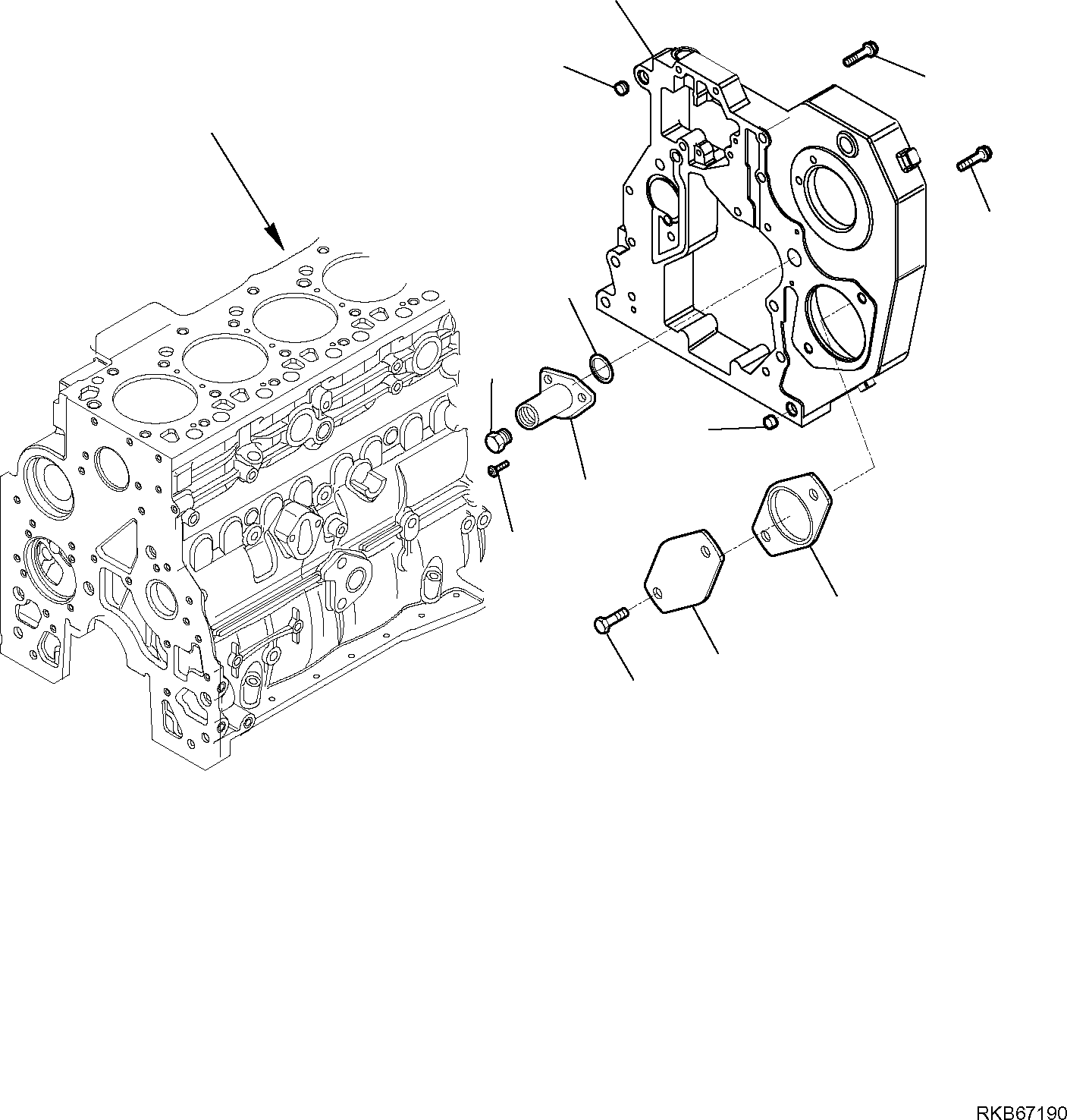 Backhoeloaders Komatsu / WB97R-5E0 S/N F90001 - UP(WB97R5EX) / GEAR HOUSING(A-0205 : 0205)