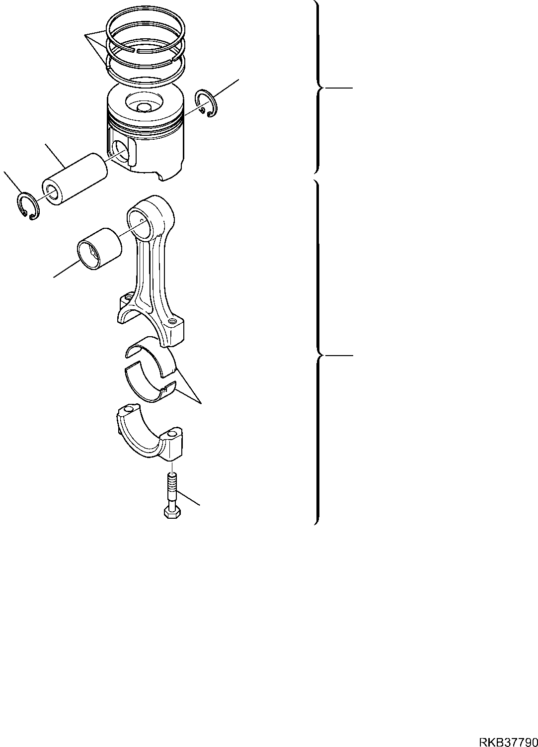 Backhoeloaders Komatsu / WB97R-5E0 S/N F90001 - UP(WB97R5EX) / PISTON(A-0245 : 0245)