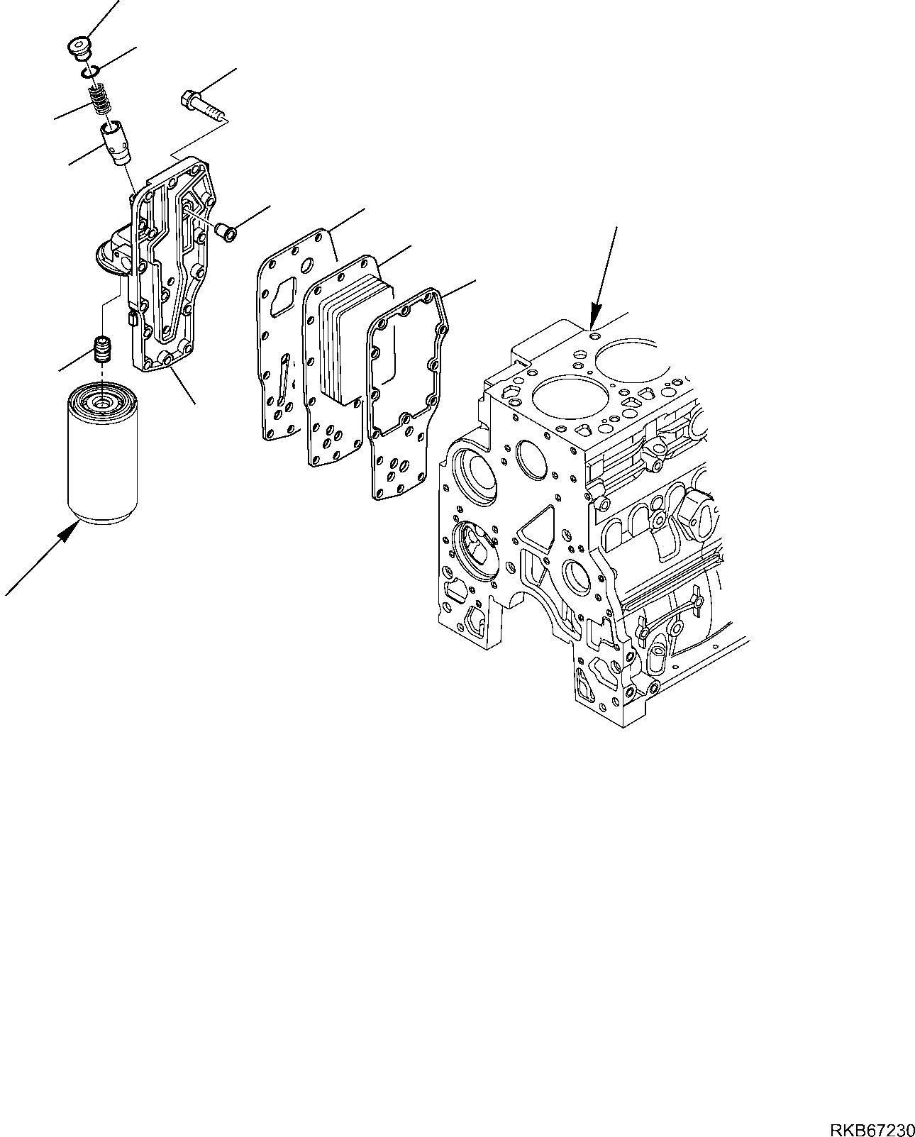 Backhoeloaders Komatsu / WB97R-5E0 S/N F90001 - UP(WB97R5EX) / OIL-WATER EXCHANGER(A-0311 : 0311)