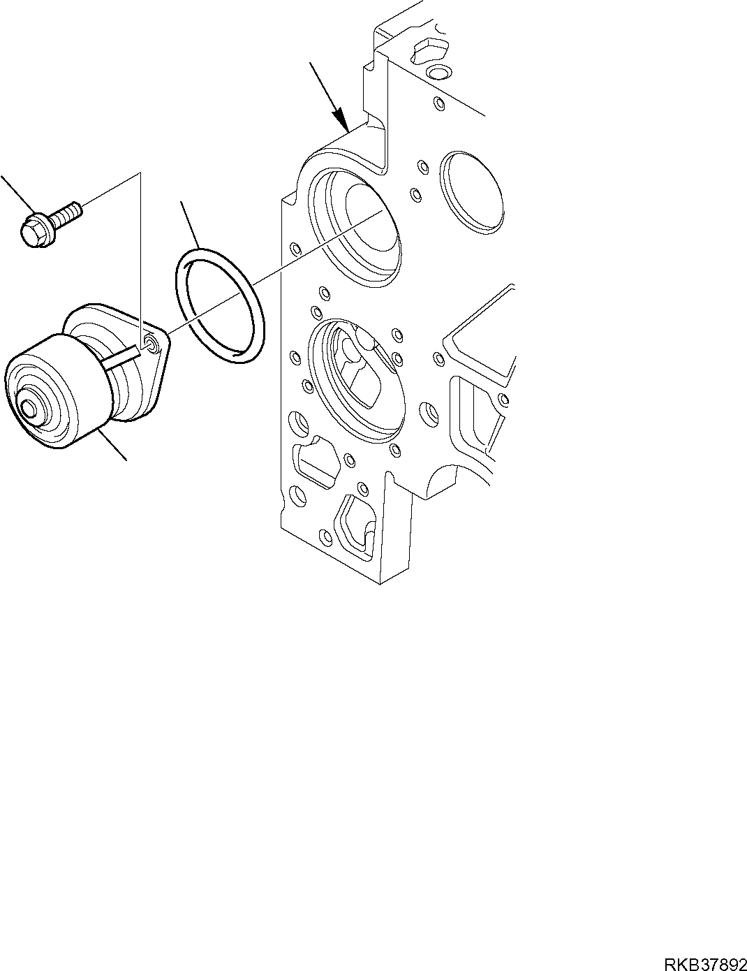 Backhoeloaders Komatsu / WB97R-5E0 S/N F90001 - UP(WB97R5EX) / WATER PUMP(A-0505 : 0505)