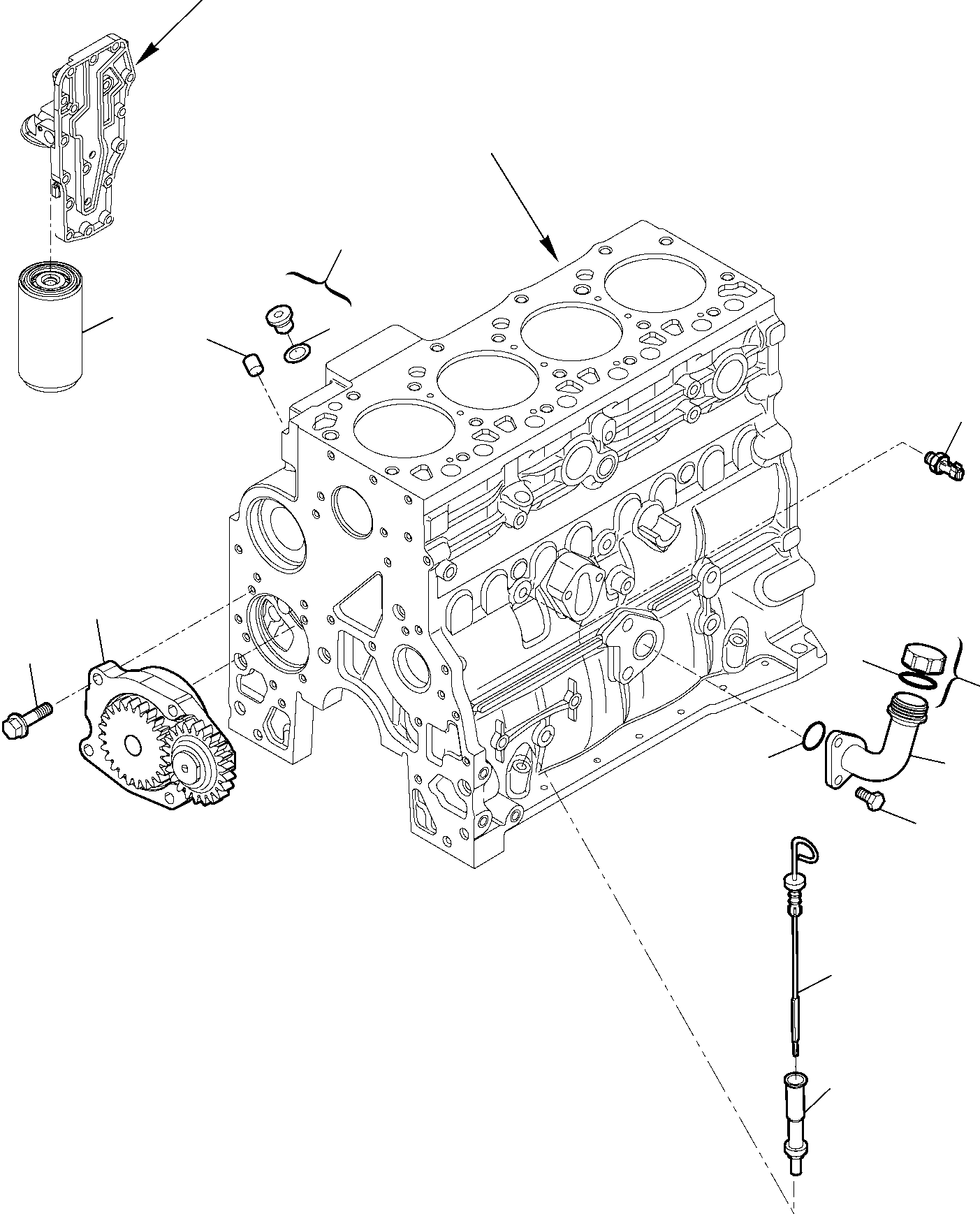 Komatsu parts book diagram for WB97S-5 S/N F00003-Up: LUBRICATING OIL PUMP