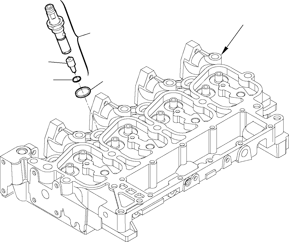 Komatsu parts book diagram for WB97S-5 S/N F00003-Up: FUEL INJECTION NOZZLE