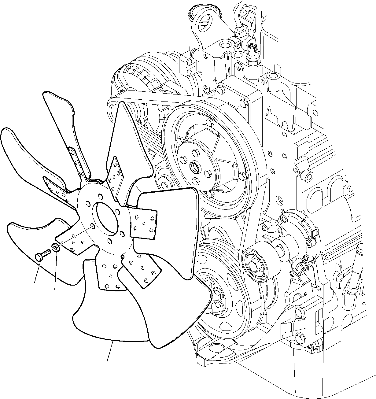 Backhoeloaders Komatsu / WB97S-5 S/N F00003-Up(WB97S5) / ENGINE FAN(B-0020 : 1020)