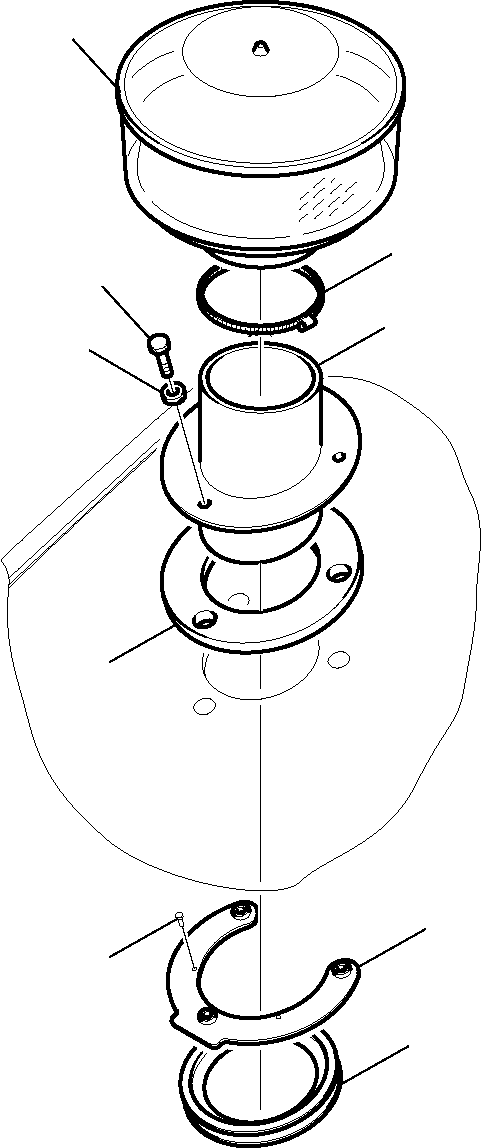 Komatsu parts book diagram for WB97S-5 S/N F00003-Up: PREFILTER