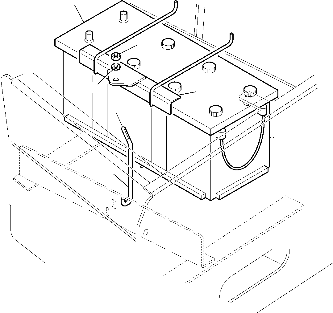 Komatsu parts book diagram for WB97S-5 S/N F00003-Up: BATTERY (185 AH)
