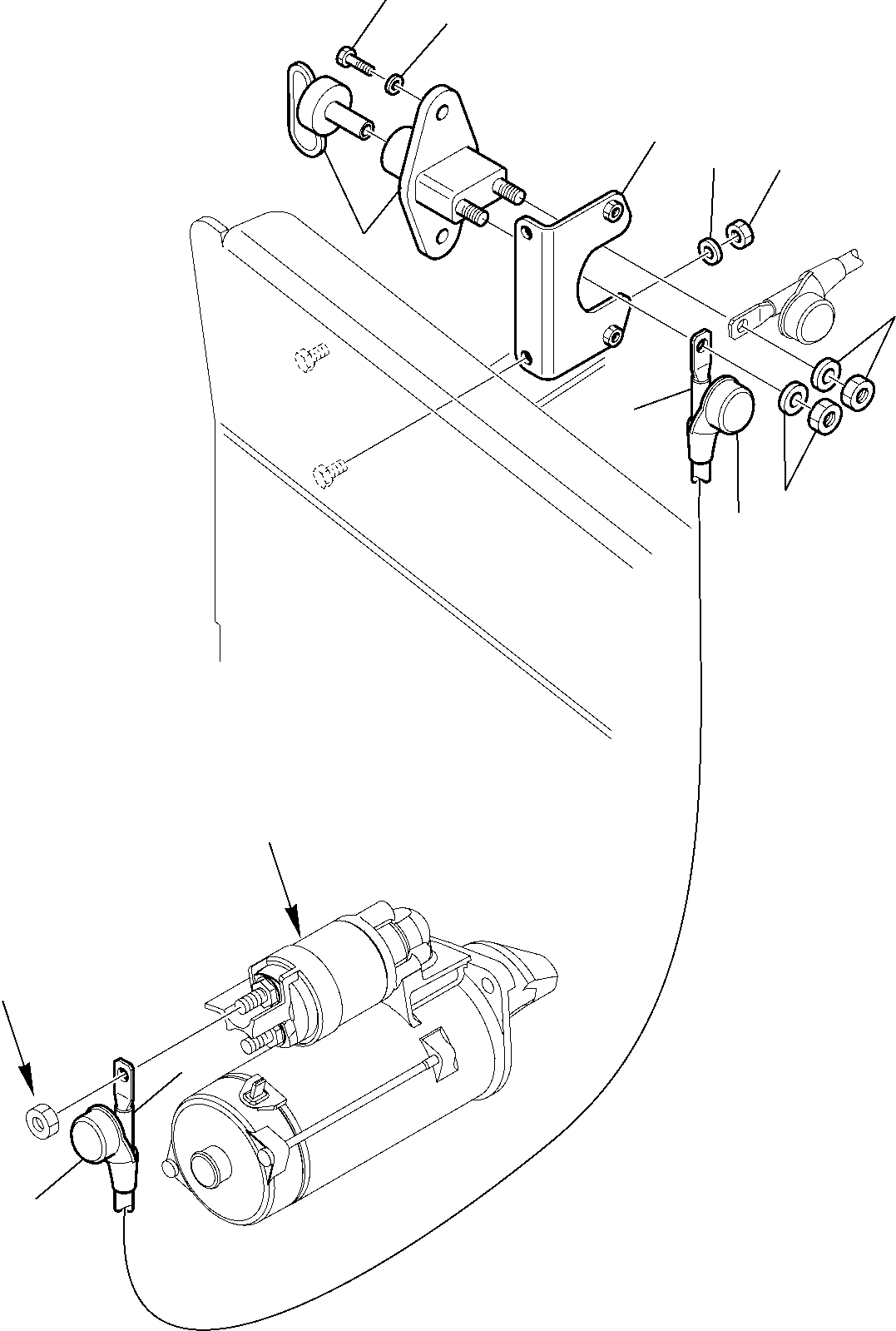 Backhoeloaders Komatsu / WB97S-5 S/N F00003-Up(WB97S5) / ELECTRICAL SYSTEM (BATTERY DISCONNECTING SWITCH)(B-0160 : 1410)