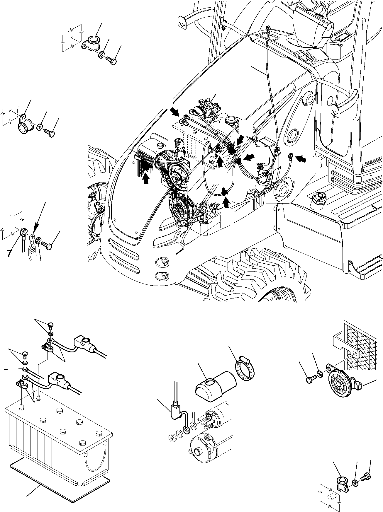 Backhoeloaders Komatsu / WB97S-5 S/N F00003-Up(WB97S5) / ELECTRICAL SYSTEM (ENGINE LINE) (2/2)(B-0180 : 1430)
