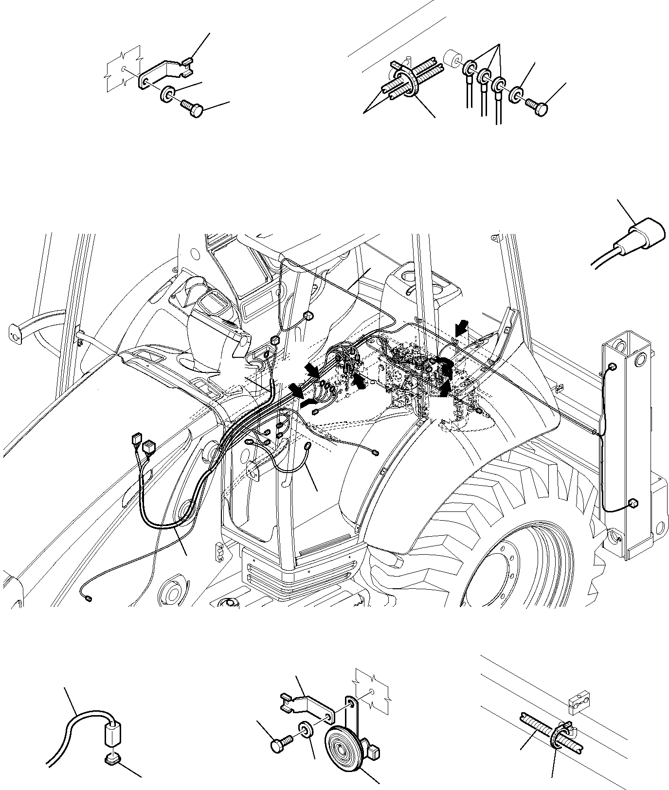 Backhoeloaders Komatsu / WB97S-5 S/N F00003-Up(WB97S5) / ELECTRICAL SYSTEM (FRAME LINE) (1/2)(B-0183 : 1440)