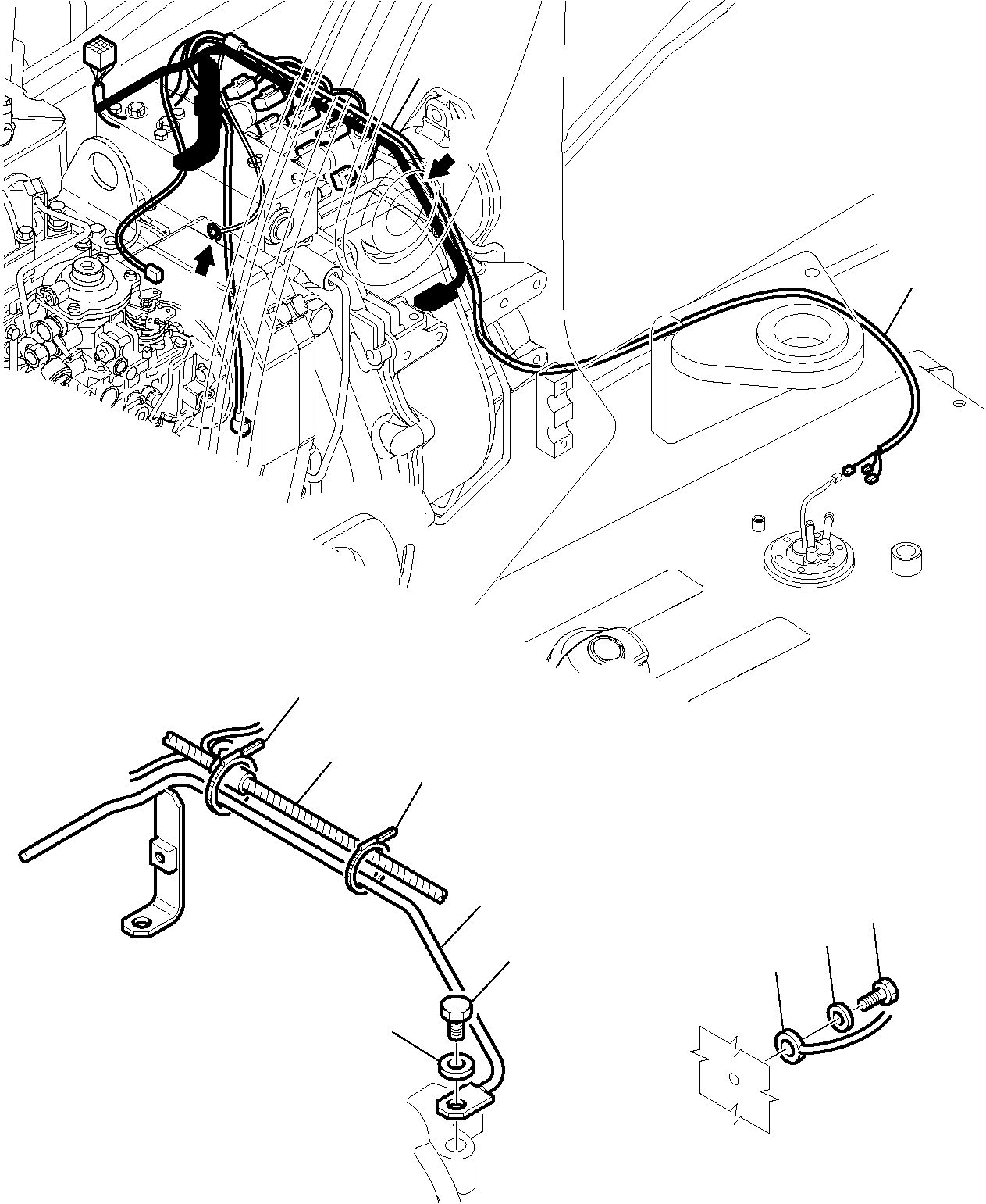 Backhoeloaders Komatsu / WB97S-5 S/N F00003-Up(WB97S5) / ELECTRICAL SYSTEM (TRANSMISSION LINE)(B-0190 : 1500)