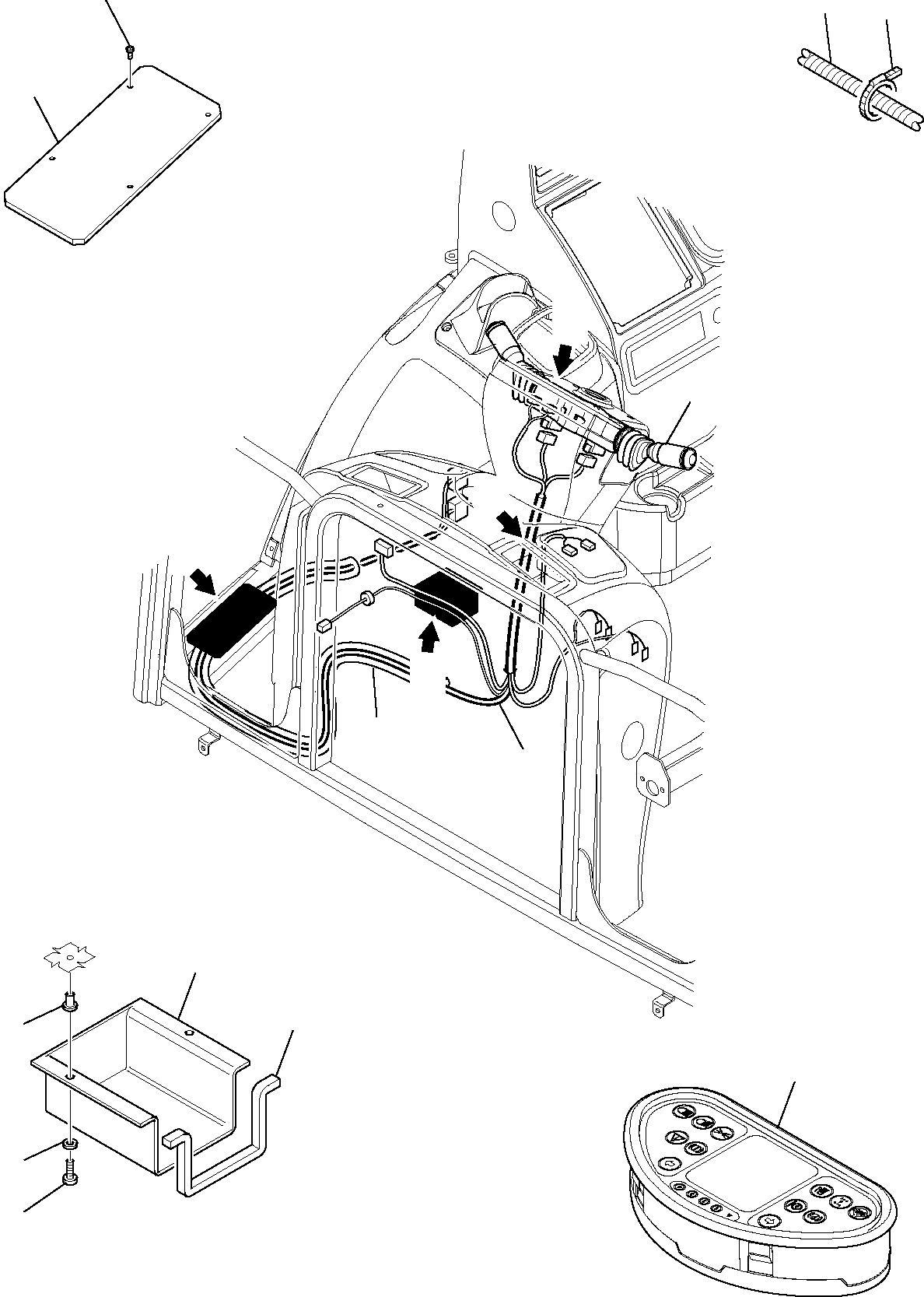 Backhoeloaders Komatsu / WB97S-5 S/N F00003-Up(WB97S5) / ELECTRICAL SYSTEM (CAB) (2/5)(B-0210 : 1565)