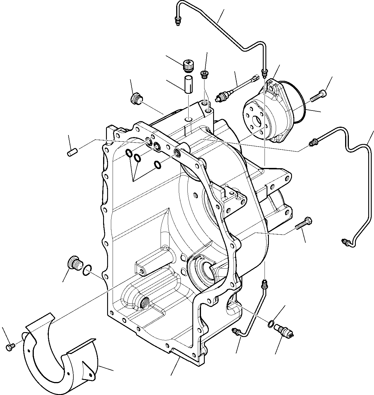 Komatsu parts book diagram for WB97S-5 S/N F00003-Up: TRANSMISSION (3/9)